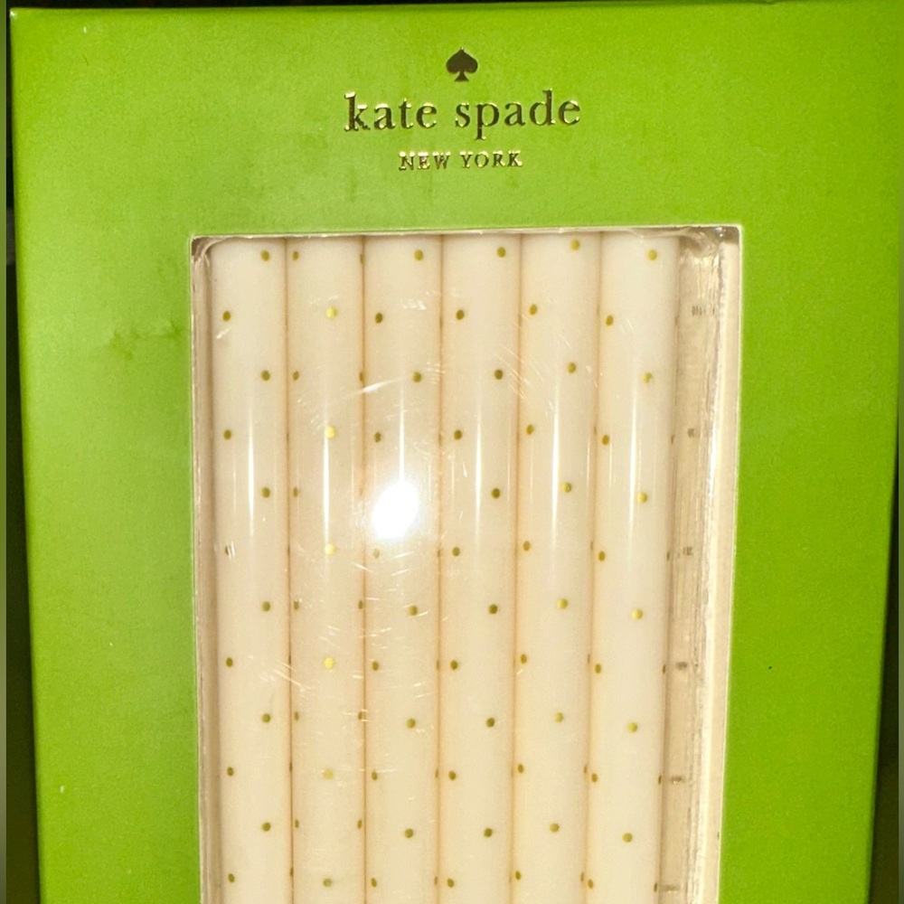 ♠️🟡 KATE SPADE 🟡♠️ NWT, Gold Dot Straws! Rare!!!